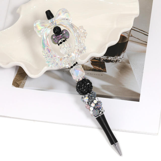 Creative New Cartoon Rotating Beaded Pen Heavy Glitter High-Value New Ins Style Bead Pen Ballpoint Pen