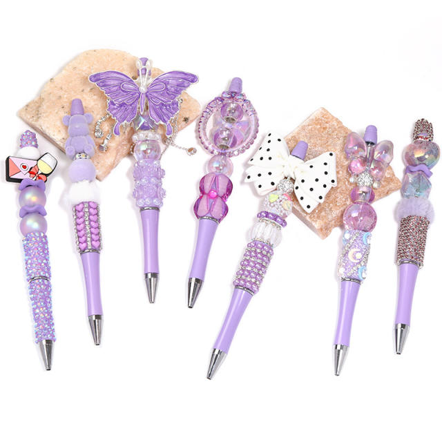 Creative New Cartoon Rotating Beaded Pen Heavy Glitter High-Value New Ins Style Bead Pen Ballpoint Pen