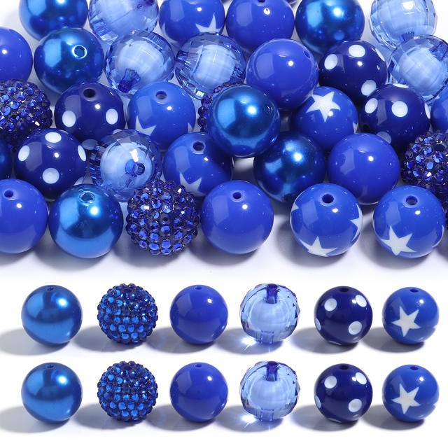 Hot Sale 20mm Multicolor Crystal Beads Candy Color Rhinestone Beads