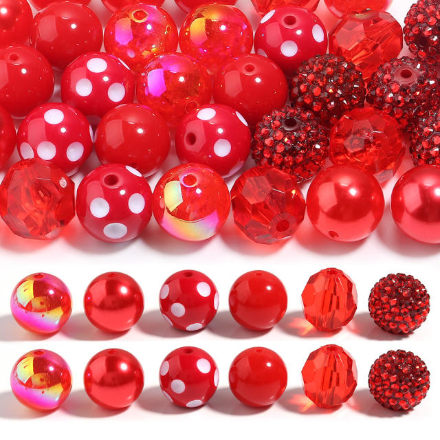 Hot Sale 20mm Multicolor Crystal Beads Candy Color Rhinestone Beads