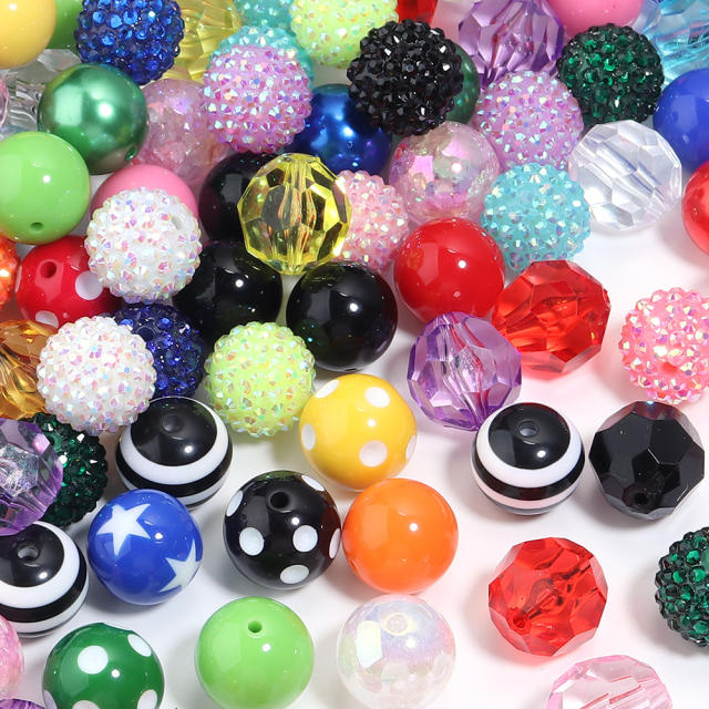 Hot Sale 20mm Multicolor Crystal Beads Candy Color Rhinestone Beads