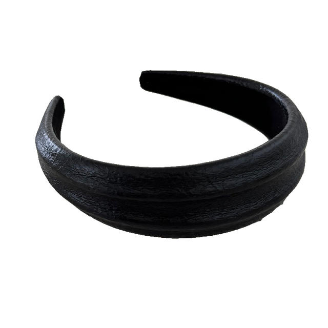 Autumn winter PU leather hot sale headband for women