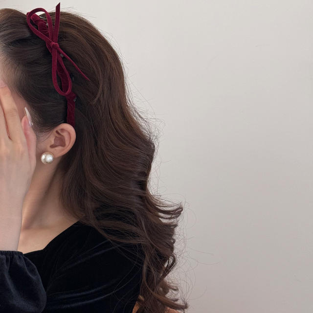 Korean fashion sweet bow zig zag headband