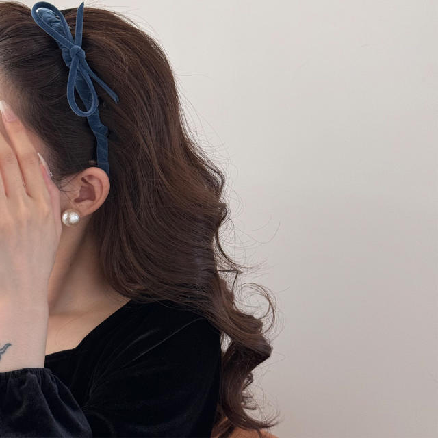 Korean fashion sweet bow zig zag headband