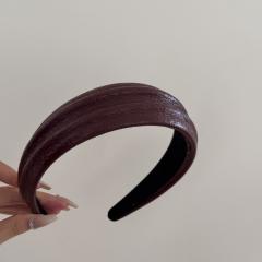 Autumn winter PU leather hot sale headband for women