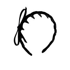 Korean fashion sweet bow zig zag headband