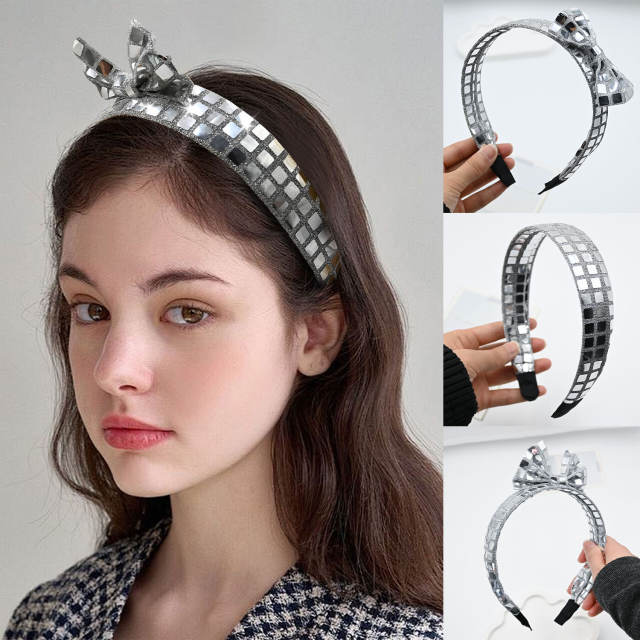 Square Sequin Headband Women's Hair Accessible Luxury Headwear Hair Accessories Wholesale
