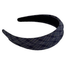 Autumn winter classic plaid pattern padded headband