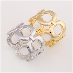 Hip-hop smooth bracelet exaggerated hollow circle alloy bangle bracelet