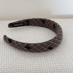 Korean fashion vintage plaid pattern women headband