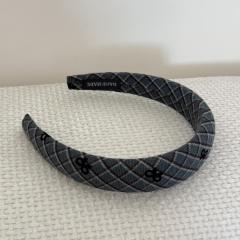 Korean fashion vintage plaid pattern women headband