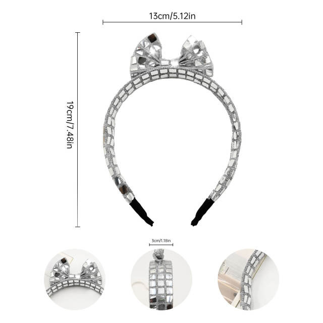 Square Sequin Headband Women's Hair Accessible Luxury Headwear Hair Accessories Wholesale