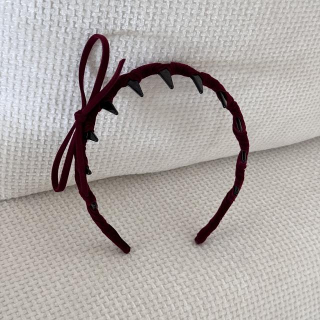 Korean fashion sweet bow zig zag headband