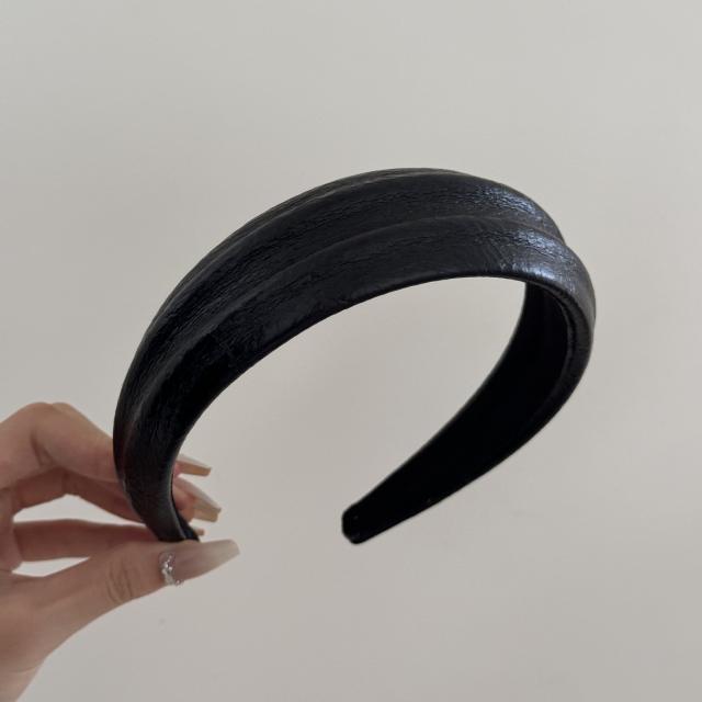 Autumn winter PU leather hot sale headband for women