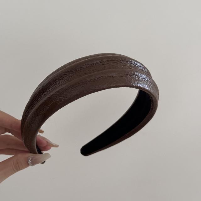Autumn winter PU leather hot sale headband for women