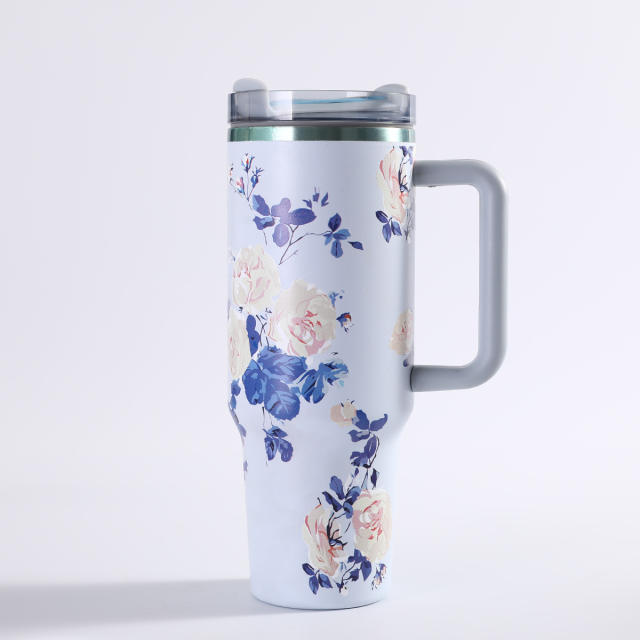 Prosperity Series Stanley 40oz Car Cup 304 Stainless Steel Insulated Cup Large Capacity Car Ice Cup with Handle