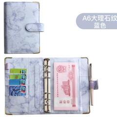 A6 Marble Binder Pu Notebook Creative Cash Budget Financial Planner Hand Ledger Wholesale