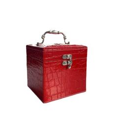 Crocodile pattern pu leather jewelry box wholesale three-layer jewelry box