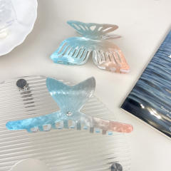Holiday Gradient blue color fish tail butterlfy hair claw clips