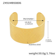 35mm wide design stainless steel cuff bangle arm bangle