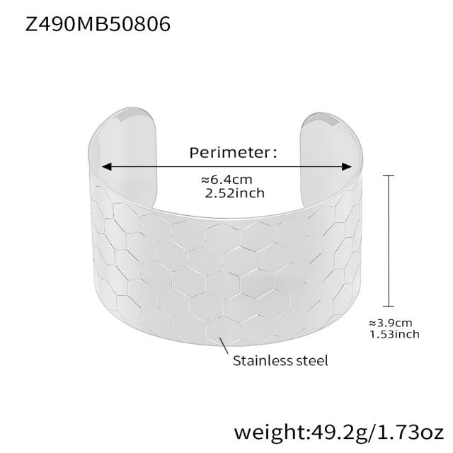 35mm wide design stainless steel cuff bangle arm bangle