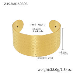 35mm wide design stainless steel cuff bangle arm bangle