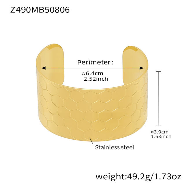 35mm wide design stainless steel cuff bangle arm bangle