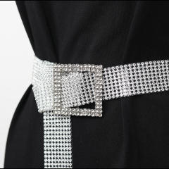 Full Rhinestone Belt Women's Fashionable All-match Full-Diamond Belt