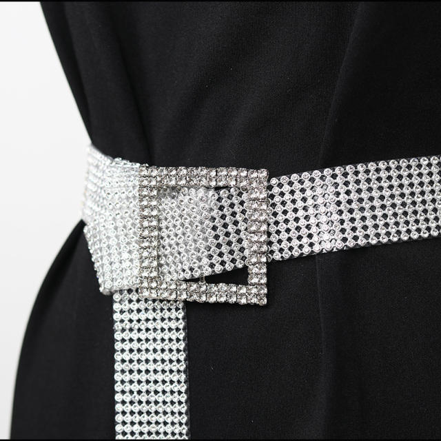 Full Rhinestone Belt Women's Fashionable All-match Full-Diamond Belt