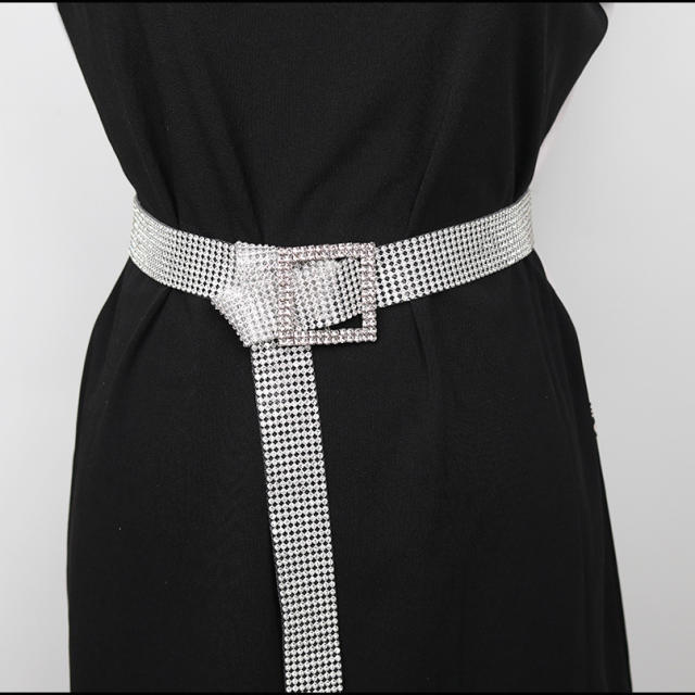 Full Rhinestone Belt Women's Fashionable All-match Full-Diamond Belt