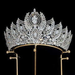 Popular Korean Style Diamond Bridal Crown Zircon Crown