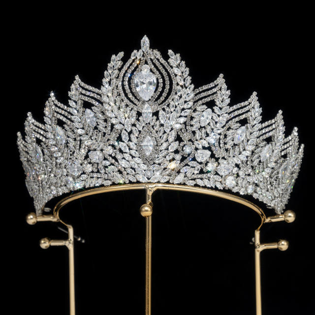 Popular Korean Style Diamond Bridal Crown Zircon Crown