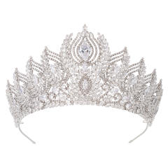 Popular Korean Style Diamond Bridal Crown Zircon Crown