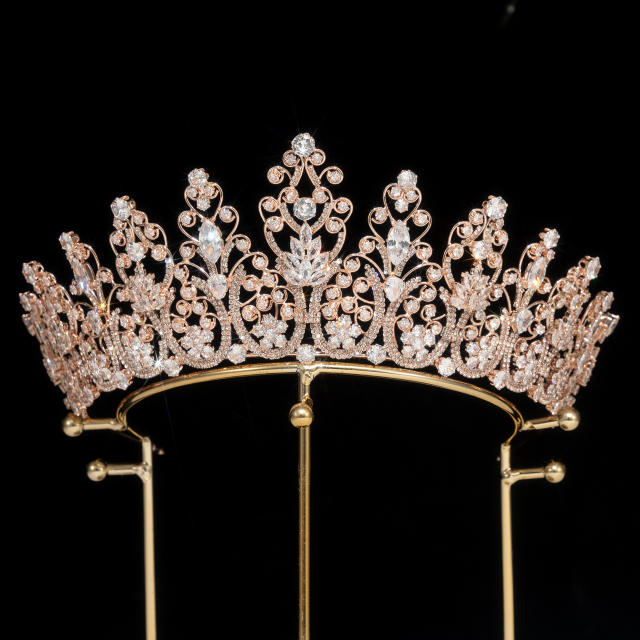 Popular Korean Style Diamond Bridal Crown Zircon Crown