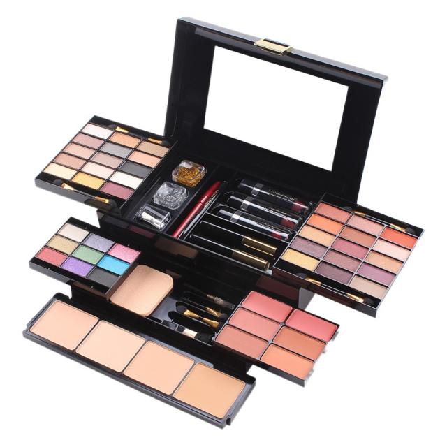 Makeup 39-Color Matte Eye Shadow Box Makeup Box Blush Highlighter Powder Box Multi-Functional Contouring Palette