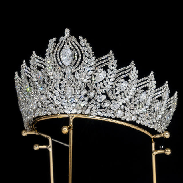 Popular Korean Style Diamond Bridal Crown Zircon Crown