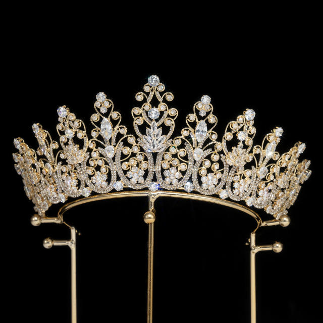 Popular Korean Style Diamond Bridal Crown Zircon Crown