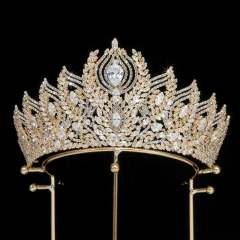 Popular Korean Style Diamond Bridal Crown Zircon Crown
