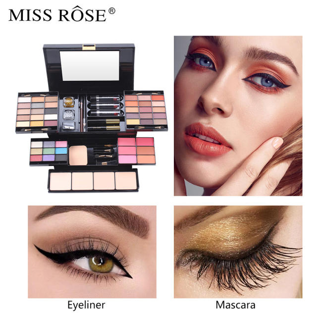 Makeup 39-Color Matte Eye Shadow Box Makeup Box Blush Highlighter Powder Box Multi-Functional Contouring Palette