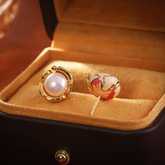 New Chinese Style Natural Freshwater Pearl Earrings