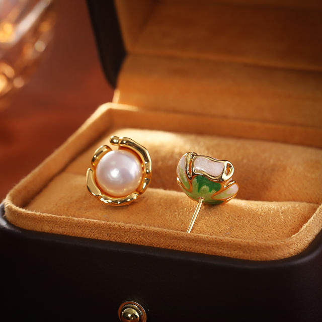 New Chinese Style Natural Freshwater Pearl Earrings