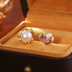 New Chinese Style Natural Freshwater Pearl Earrings