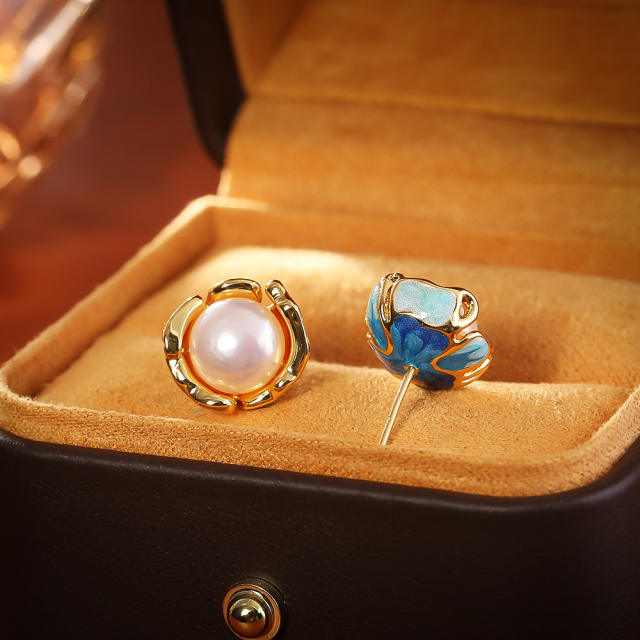 New Chinese Style Natural Freshwater Pearl Earrings