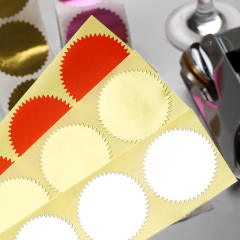 Steel seal adhesive sticker gear sticker round label 45mm