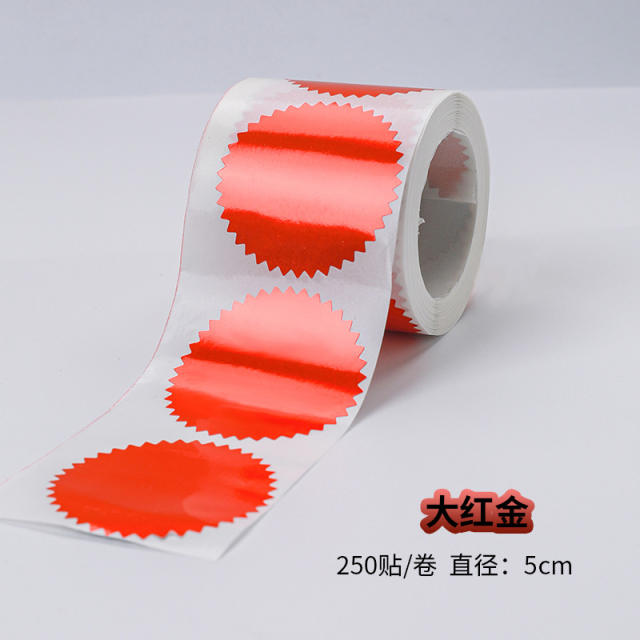 Steel seal adhesive sticker gear sticker round label 45mm