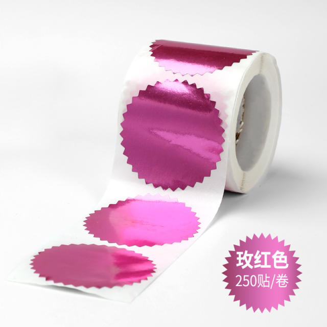 Steel seal adhesive sticker gear sticker round label 45mm