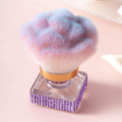 Rose flower shape colorful diamond powder brush