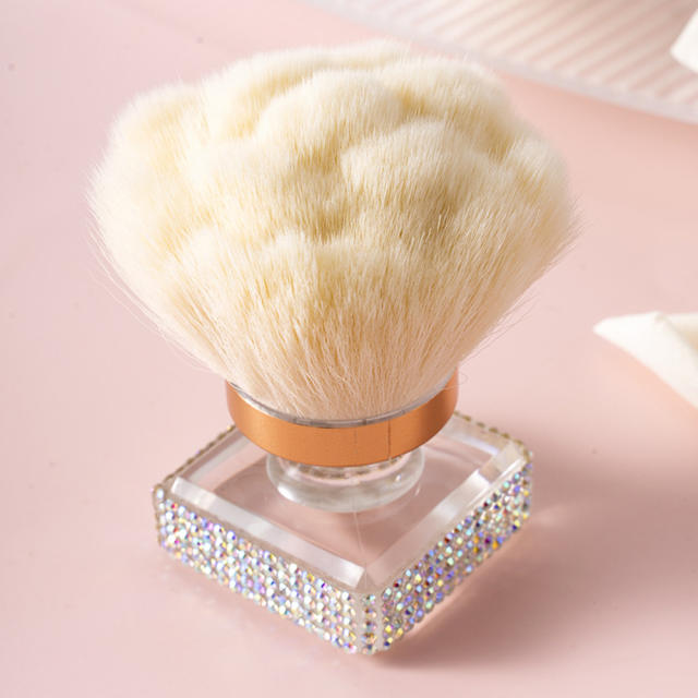 Rose flower shape colorful diamond powder brush