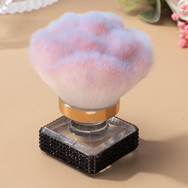Rose flower shape colorful diamond powder brush