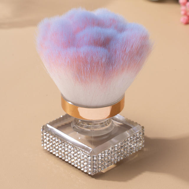 Rose flower shape colorful diamond powder brush